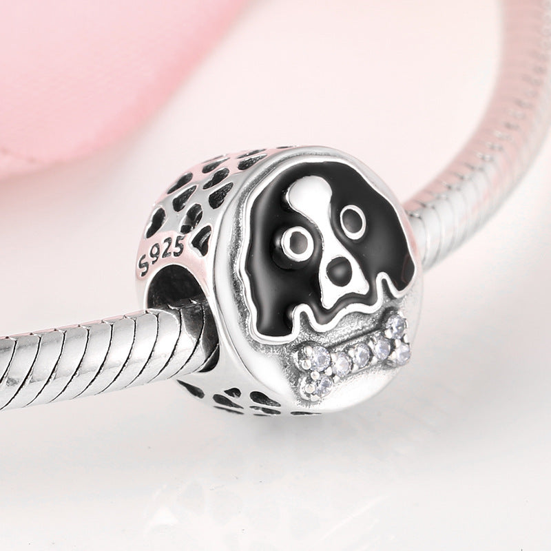 S925 Sterling Silver Beads Creative Cute Puppy Series Enamel Color Silver Jewelry DIY Bracelet Accessories Beads