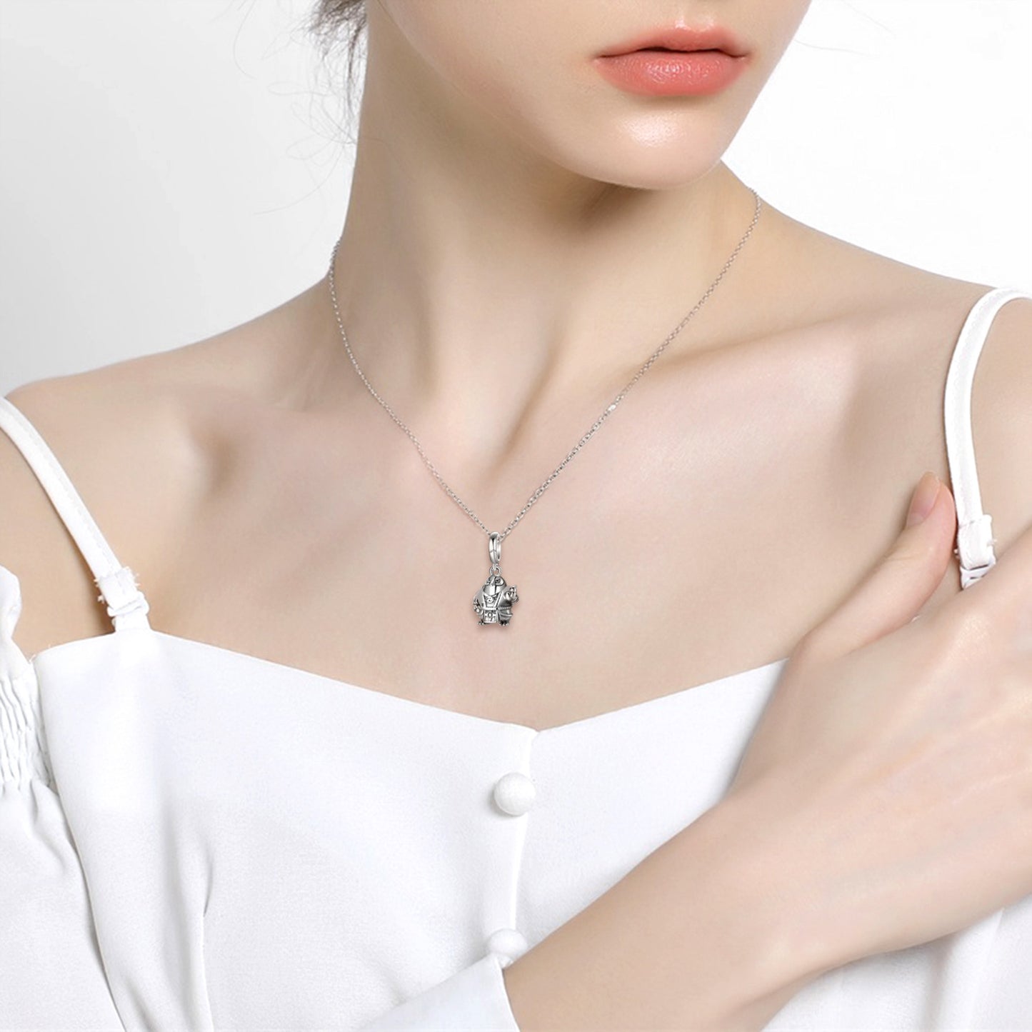 Dapeng Bird With Gourd S925 Silver Plain Silver Personality Necklace Bracelet Pendant Diy Accessories