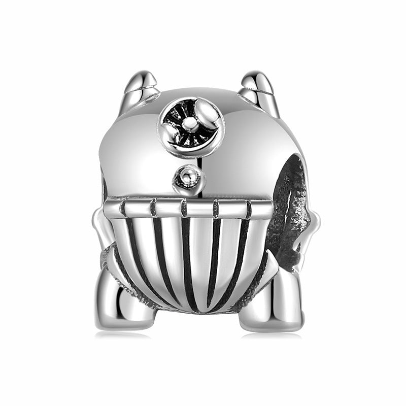 Hunting Series Beads 925 Sterling Silver Sterling Silver Beads Women's Bracelet Necklace Diy Accessories