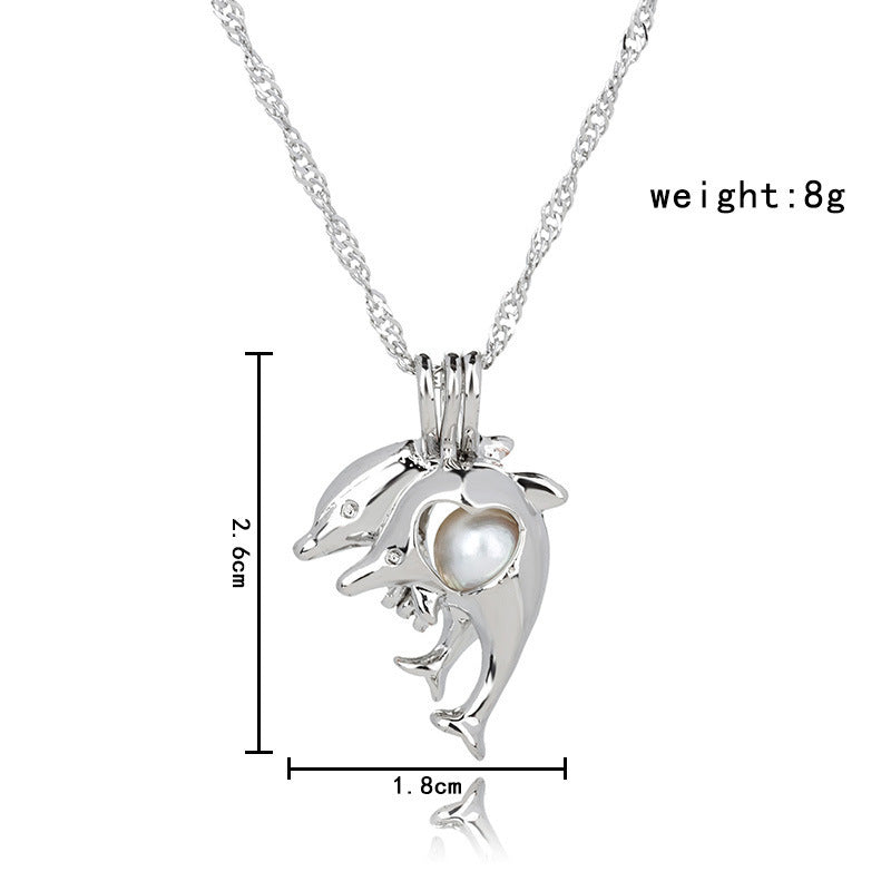 Creative hollowed oysters Pearl series necklace, natural freshwater pearl clavicle chain accessories manufacturer wholesale