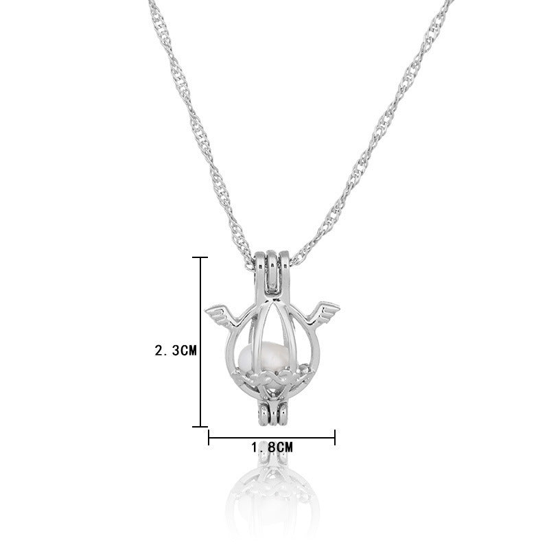 Creative hollowed oysters Pearl series necklace, natural freshwater pearl clavicle chain accessories manufacturer wholesale