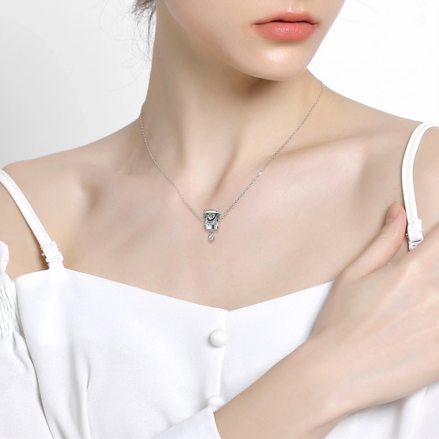 Long Angle Witch S925 Sterling Silver Sterling Silver Beading Women's Bracelet Necklace Diy Accessories