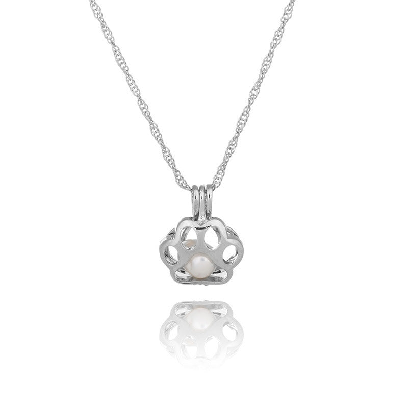 Creative hollowed oysters Pearl series necklace, natural freshwater pearl clavicle chain accessories manufacturer wholesale